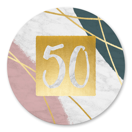 Marmer, verf en gouden 50